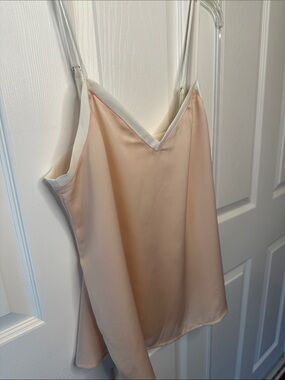 Lulu's Soft Blush Satin V-Neck Spaghetti Strap Cami
